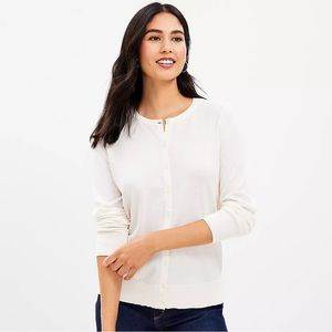 LOFT | Crew Neck Cardigan | Medium